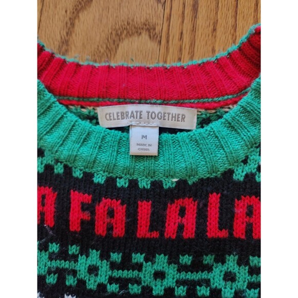 Ugly Christmas Sweater T-Rex Dinosaur With Boom Box Radio Kohl's Youth Medium M - Picture 4 of 11